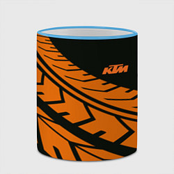 Кружка 3D ORANGE KTM КТМ Z, цвет: 3D-небесно-голубой кант — фото 2