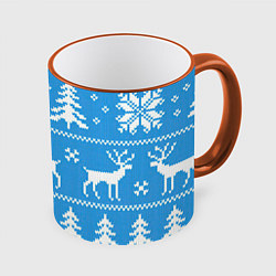 Кружка цветная Зимняя ночь