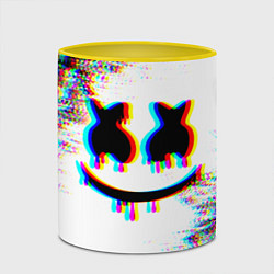 Кружка 3D MARSHMELLOW GLITCH, цвет: 3D-белый + желтый — фото 2