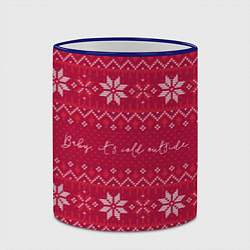 Кружка 3D Мне холодно, цвет: 3D-синий кант — фото 2