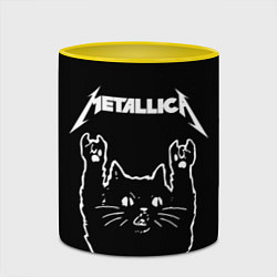 Кружка 3D METALLICA МЕТАЛЛИКА, цвет: 3D-белый + желтый — фото 2