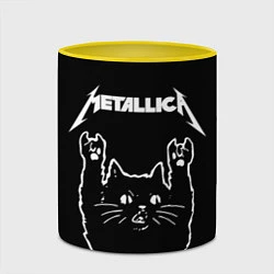 Кружка 3D METALLICA МЕТАЛЛИКА, цвет: 3D-белый + желтый — фото 2