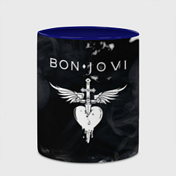 Кружка 3D BON JOVI БОН ДЖОВИ, цвет: 3D-белый + синий — фото 2