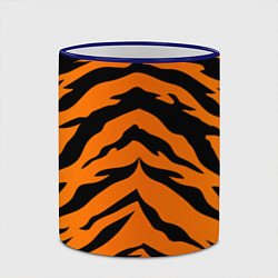 Кружка 3D Шкура тигра, цвет: 3D-синий кант — фото 2