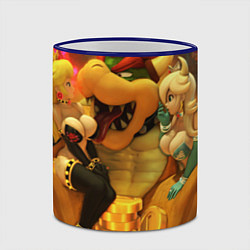 Кружка 3D Bowser and princesses in the dungeon, цвет: 3D-синий кант — фото 2