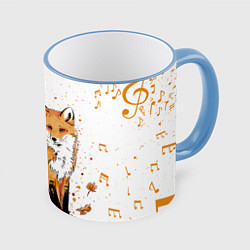 Кружка цветная ЛИСА В ЛИСТЬЯХ ОСЕННЕЕ НАСТРОЕНИЕ FOX IN THE FORES