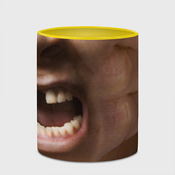 Кружка 3D Боец - арт, цвет: 3D-белый + желтый — фото 2