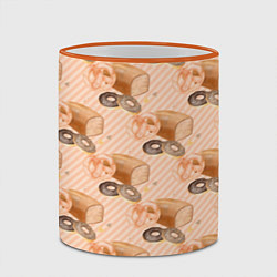 Кружка 3D Хлебобулочные изделия, цвет: 3D-оранжевый кант — фото 2