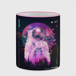 Кружка 3D Vaporwave Astral Astronaut Collage, цвет: 3D-розовый кант — фото 2