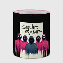 Кружка 3D Squid Game: Отряд стражей, цвет: 3D-розовый кант — фото 2