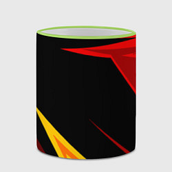 Кружка 3D Уникальные линии, цвет: 3D-светло-зеленый кант — фото 2
