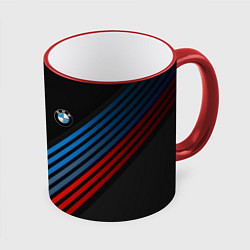 Кружка 3D BMW STRIPE, цвет: 3D-красный кант