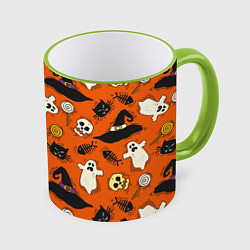 Кружка цветная Хэллоуинские шалости
