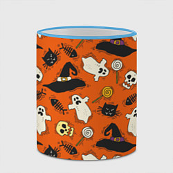 Кружка 3D Хэллоуинские шалости, цвет: 3D-небесно-голубой кант — фото 2