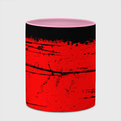 Кружка 3D КРАСНЫЙ ГРАНЖ RED GRUNGE, цвет: 3D-белый + розовый — фото 2