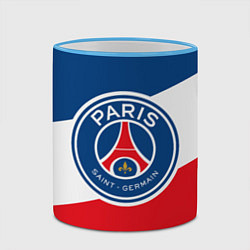 Кружка 3D Paris Saint-Germain FC, цвет: 3D-небесно-голубой кант — фото 2