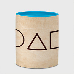 Кружка 3D ПРИГЛАШЕНИЕ НА ИГРУ ИГРА В КАЛЬМАРА, цвет: 3D-белый + небесно-голубой — фото 2