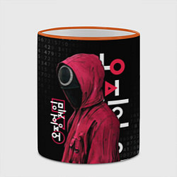 Кружка 3D ИГРА В КАЛЬМАРА, СТРАЖ КРУГ БИНАРНЫЙ КОД, цвет: 3D-оранжевый кант — фото 2