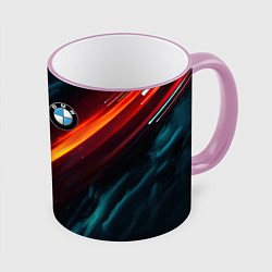 Кружка 3D BMW M PERFORMANCE NEON БМВ М НЕОН, цвет: 3D-розовый кант