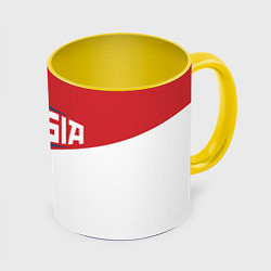 Кружка 3D Russia, цвет: 3D-белый + желтый