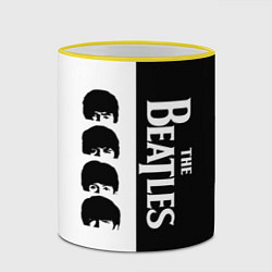 Кружка 3D The Beatles черно - белый партер, цвет: 3D-желтый кант — фото 2