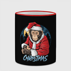 Кружка 3D CHRISTMAS обезьяна, цвет: 3D-красный кант — фото 2