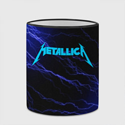 Кружка 3D METALLICA BLUE FLASH МЕТАЛЛИКА СИНИЕ МОЛНИИ, цвет: 3D-черный кант — фото 2