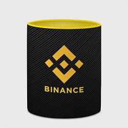 Кружка 3D БИНАНС ЛОГО CARBON BINANCE LOGO, цвет: 3D-белый + желтый — фото 2