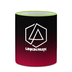 Кружка 3D LINKIN PARK LOGO CARBON, цвет: 3D-светло-зеленый кант — фото 2