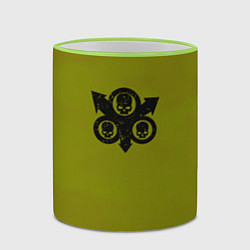 Кружка 3D Гвардия Смерти после Ереси цвет легиона, цвет: 3D-светло-зеленый кант — фото 2