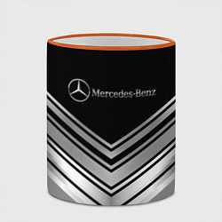 Кружка 3D Mercedes-Benz Текстура, цвет: 3D-оранжевый кант — фото 2
