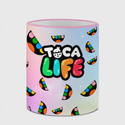 Кружка 3D Toca Life: Smile Logo, цвет: 3D-розовый кант — фото 2