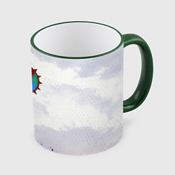 Кружка 3D Пожиратели миров до Ереси цвет легиона, цвет: 3D-зеленый кант