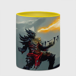 Кружка 3D Dragonborne is here, цвет: 3D-белый + желтый — фото 2