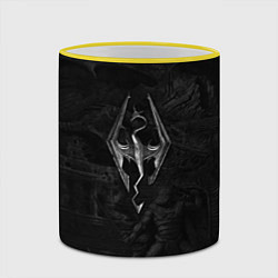 Кружка 3D Фреска из Скайрима, цвет: 3D-желтый кант — фото 2