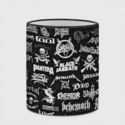 Кружка 3D ЛОГОТИПЫ МЕТАЛ ГРУПП METAL BANDS LOGO, цвет: 3D-черный кант — фото 2