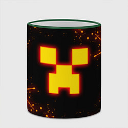 Кружка 3D ОГНЕННЫЙ КРИПЕР, МАЙНКРАФТ, цвет: 3D-зеленый кант — фото 2