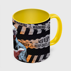 Кружка 3D Трафальгар Ло особо опасен, цвет: 3D-белый + желтый