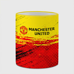 Кружка 3D Manchester United: Дьяволы, цвет: 3D-желтый кант — фото 2