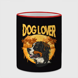 Кружка 3D Любитель Собак Dog Lover, цвет: 3D-красный кант — фото 2