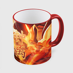 Кружка 3D Genshin Impact: Zhongli, цвет: 3D-красный кант