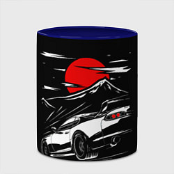 Кружка 3D Toyota Supra: Red Moon, цвет: 3D-белый + синий — фото 2