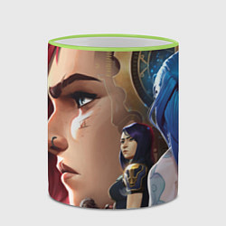 Кружка 3D Персонажи Аркейн, цвет: 3D-светло-зеленый кант — фото 2