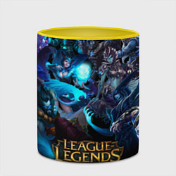 Кружка 3D LEAGUE OF LEGENDS ЛИГА ЛЕГЕНД ГЕРОИ, цвет: 3D-белый + желтый — фото 2