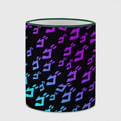Кружка 3D JOJOS BIZARRE ADVENTURE NEON PATTERN НЕОН УЗОР, цвет: 3D-зеленый кант — фото 2