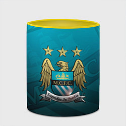 Кружка 3D Manchester City Teal Themme, цвет: 3D-белый + желтый — фото 2