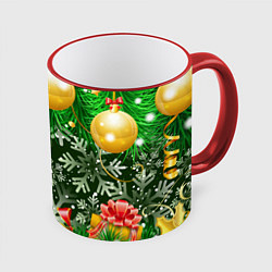 Кружка цветная Новогоднее Настроение Елка