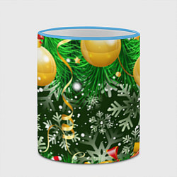 Кружка 3D Новогоднее Настроение Елка, цвет: 3D-небесно-голубой кант — фото 2