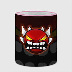Кружка 3D Geometry Dash: Red Demon, цвет: 3D-розовый кант — фото 2