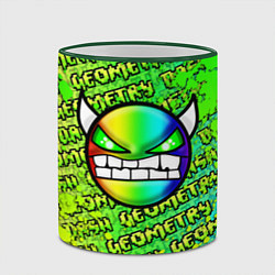 Кружка 3D Geometry Dash: Acid Green, цвет: 3D-зеленый кант — фото 2